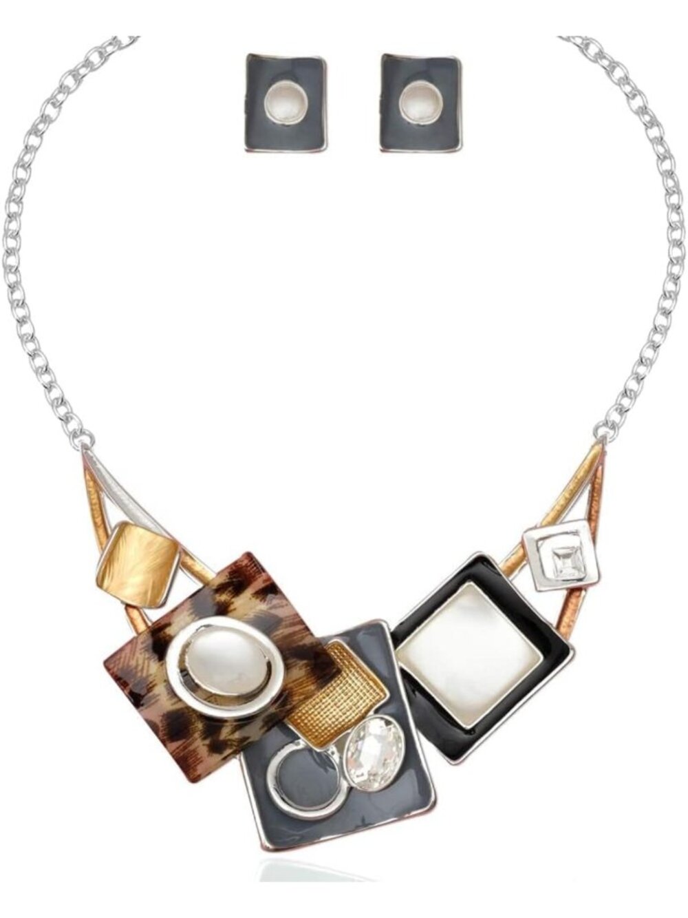 Bohemian Statement Necklace & Earrings Jewelry Set - Perfect Women's Gift